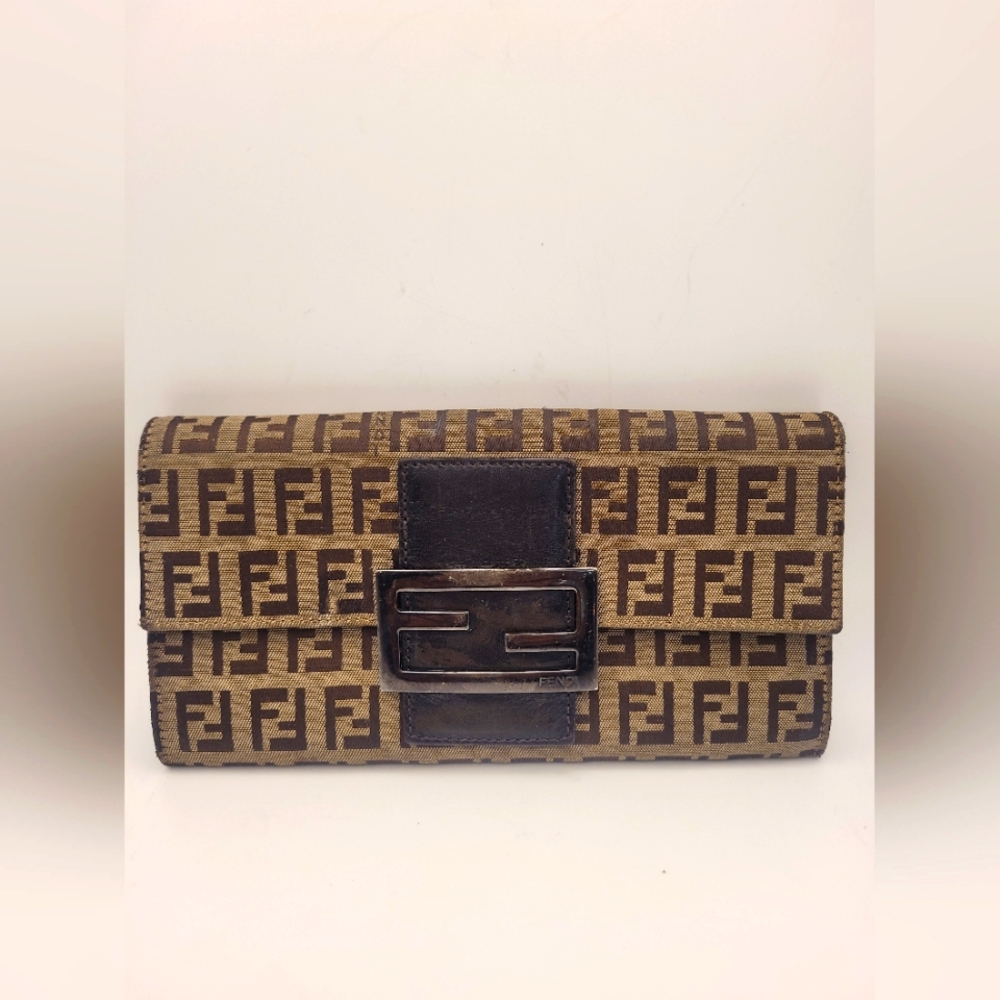 Fendi Brown Zucchino Wallet